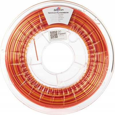 Filament 3D Spectrum 81017, PLA Silk Rainbow 1.75mm, 1kg, Fire Red