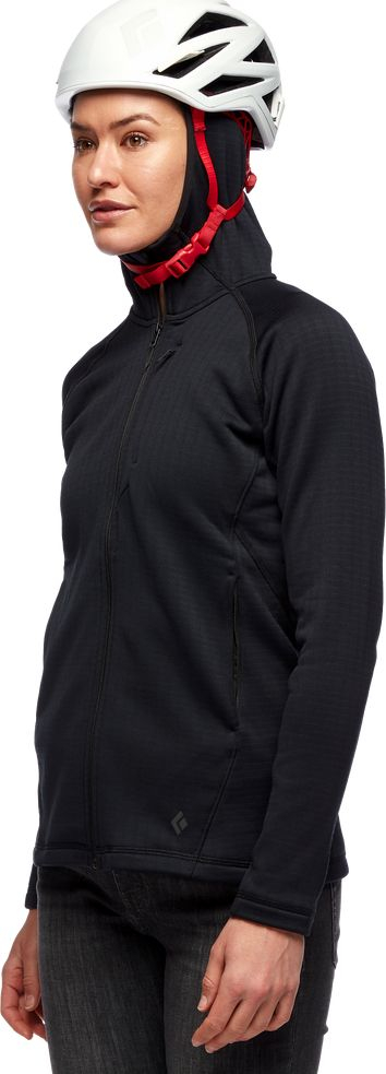 Дуксер со капуљача Black Diamond Factor Hoodie за жени, технички, големина XL, црн