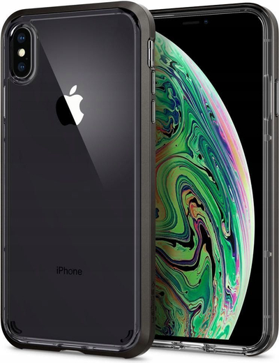 Mbrojtëse Spigen Neo Hybrid Crystal për Apple iPhone Xs Max, e hirtë / transparente