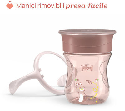 Gotë trajnimi Chicco 360 Perfect X, 200ml, 12m+, rozë