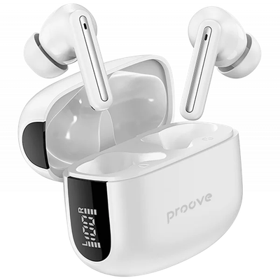 Dëgjuse wireless Proove Tempo TWS, ANC, me aplikacion, të bardha