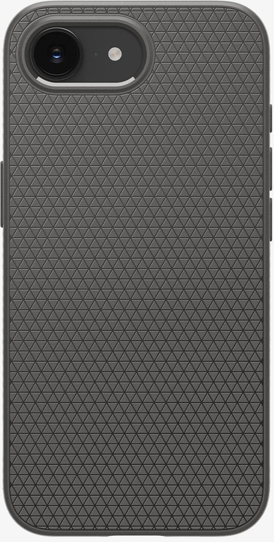 Футрола за телефон Spigen Liquid Air за iPhone 16e, воен стандард, сива