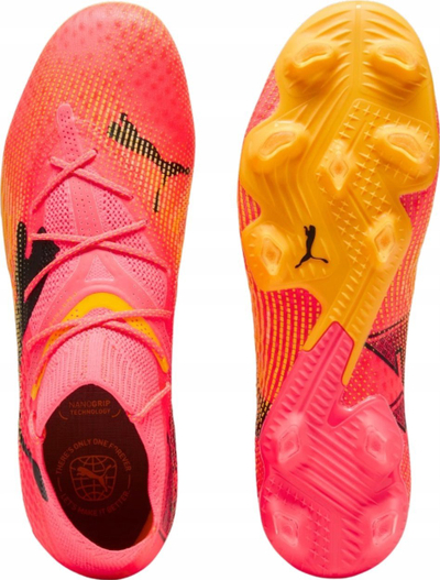 Këpucë futbolli Puma Future Ultimate FG AG M 107599 03, për meshkuj, bar natyral, rozë