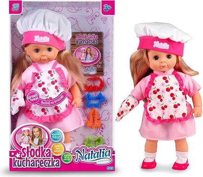 Kukull interaktive Natalia Sweet Little Cook, 42cm, me zë, rozë