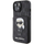 Këllëf telefoni Karl Lagerfeld KLHCP15SSAKKNSCK për iPhone 15 6.1", hardcase Saffiano, me xhep për karta, i zi