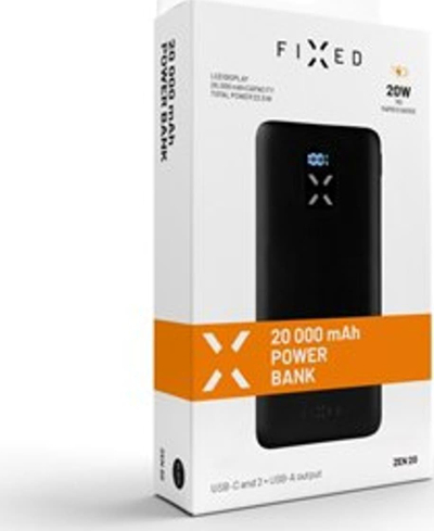 Powerbank FIXED Zen 20, 20000mAh, 20W, USB-C, 2x USB-A, i zi