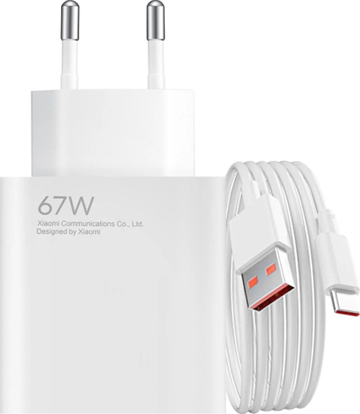Полнач за ѕид Xiaomi MDY 12 EH, 67W, Quick Charge 3.0, бел