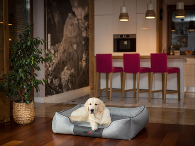 Shtrat për kafshë Hobbydog L Comfort, material Ekolen, i hirtë i çelët