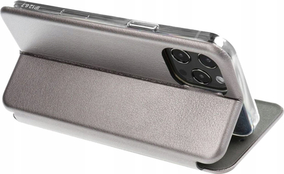 Këllëf telefoni Forcell Elegance për iPhone 14 Plus, tip libër, me kapak, gri