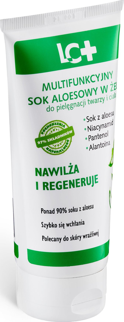 Xhel aloe LC+ multifunksional, 90% aloe, me panthenol edhe niacinamide, 100ml