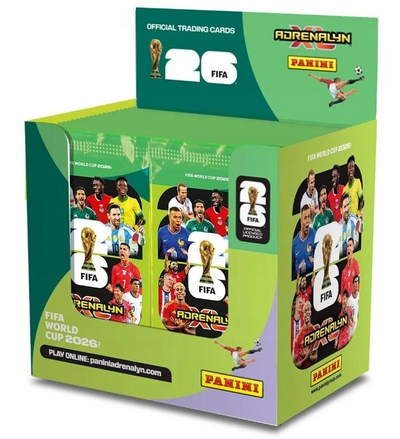 Karta koleksionuese Panini FIFA World Cup 2026 Adrenalyn XL, pako të përziera, shumëngjyrëshe
