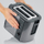 Toaster Severin 9573, me ngrohës për simite, çelik inox, antracit e zi