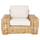 Divan lounge i jashtëm Tropel 110x88x70-85Hcm (HM9810), bardhë