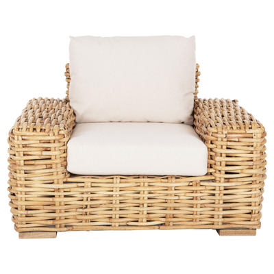 Divan lounge i jashtëm Tropel 110x88x70-85Hcm (HM9810), bardhë