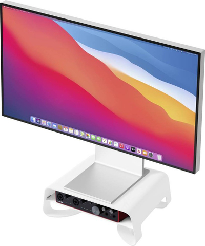 Mbajtëse monitori Twelve South Curve Riser, deri 32", metalike, e bardhë