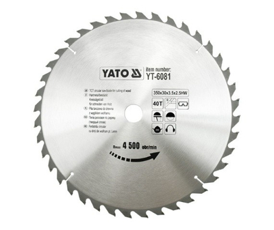 Sharrë rrethore për dru Yato YT-6081, 350x30mm
