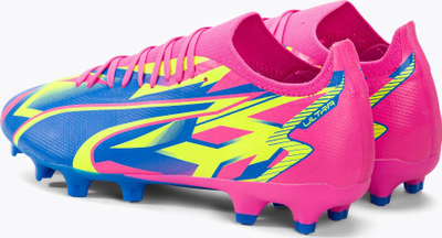 Këpuca futbolli Puma Ultra Match Energy Luminous FG MG, për çuna, rozë shumëngjyrëshe