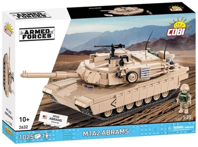Set ndërtimi COBI Armed Forces M1A2 Abrams Tank, model ushtarak, shumëngjyrësh