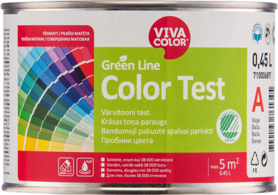 Bojë murale Vivacolor GL Color Test, 0.45L, mat, e bardhë