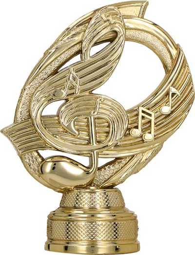 Figurinë dekorative Tryumf B313G, notë muzikore, 9 cm, e artë