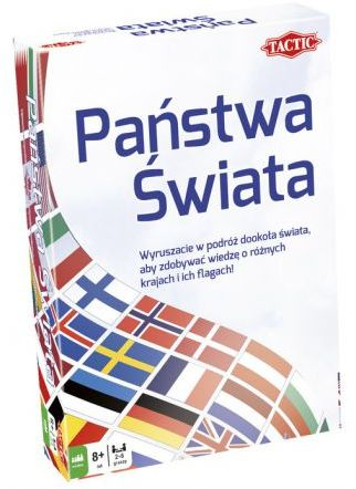 Lojë shoqërore edukative Countries of the World, gjeografi dhe flamuj, për familje dhe fëmijë, shumëngjyrëshe