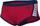 Rroba banje për burra Arena Icons Swim Low Waist, që nuk i bën dëm klori, thahen shpejt, të kuqe me navy