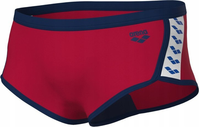 Rroba banje për burra Arena Icons Swim Low Waist, që nuk i bën dëm klori, thahen shpejt, të kuqe me navy