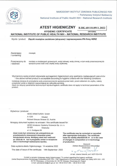 Fiting T presimi Herz Press Tee 26x3 1/2"-20x2, bronx, ngjyrë ari