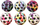 Top lodër Space Glow Ball, 7 cm, me dimple, shumëngjyrësh