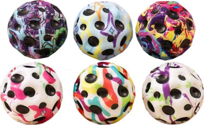 Top lodër Space Glow Ball, 7 cm, me dimple, shumëngjyrësh