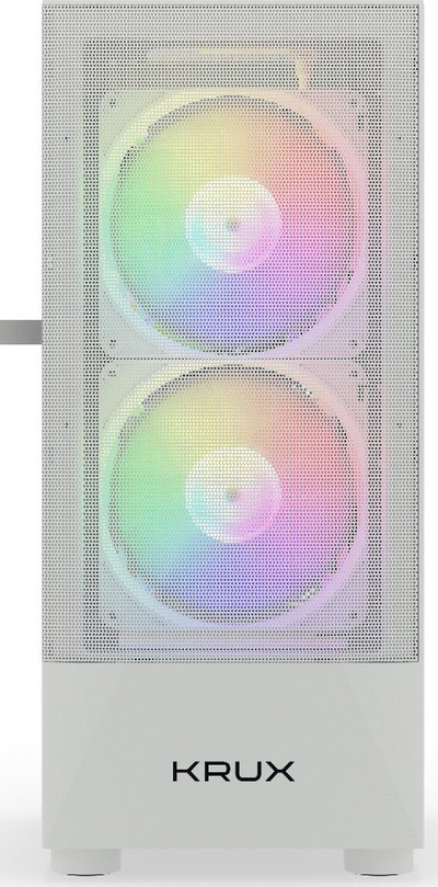Kasë Krux Vako, e bardhë me RGB, Midi Tower