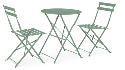 Set mobilje kopshti Domoletti WP2014, metal, palosës, jeshile