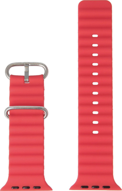 Ремче Swissten Silicone за Apple Watch, 42/44/45/49 mm, силикон, црвено