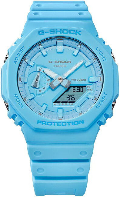 Orë dore për meshkuj Casio G-Shock Tone-on-Tone GA-2100-2A2ER (619), e kaltër