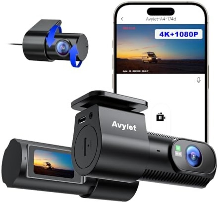 Kamerë sigurie për automjet Avylet Dash Cam A4, e zezë