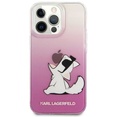 Maskë telefoni Karl Lagerfeld KLHCP14XCFNRCPI për iPhone 14 Pro Max, hardcase, rozë