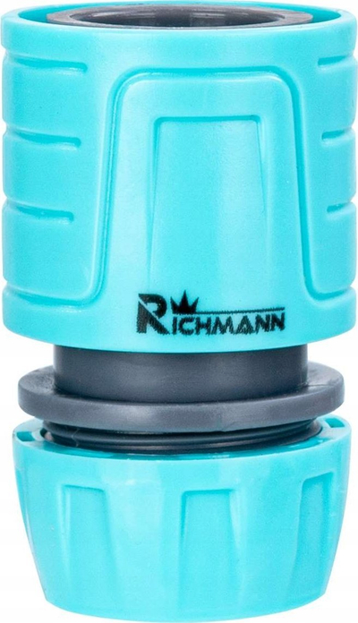 Lidhës uji për kopsht Richmann C0230, 1/2", plastik, ngjyrë bruz