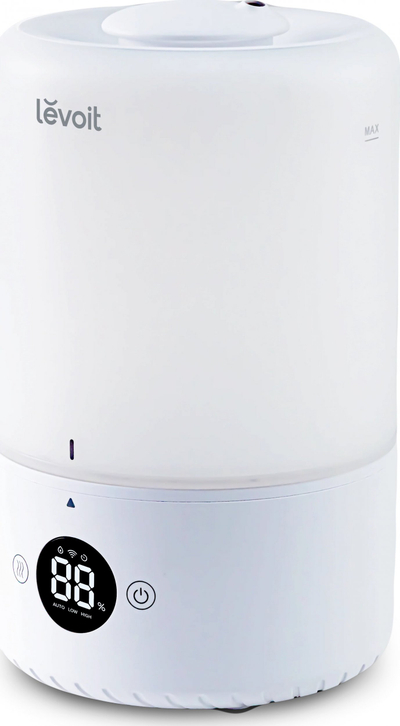 Humidifier për dhomë gjumi 3L, top fill, kontroll lagështie, i bardhë