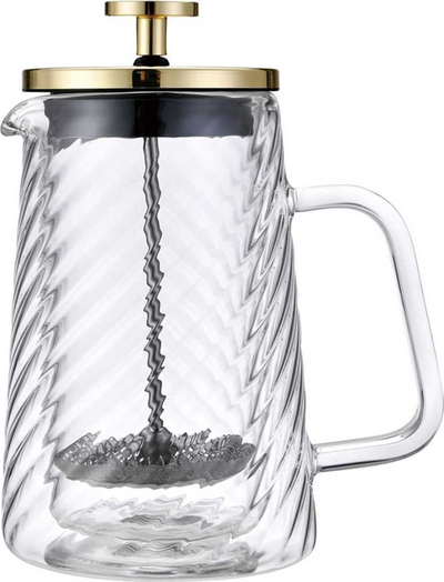 Aparat French press Klausberg KB-7765, 0.35L, xham, ngjyrë ari
