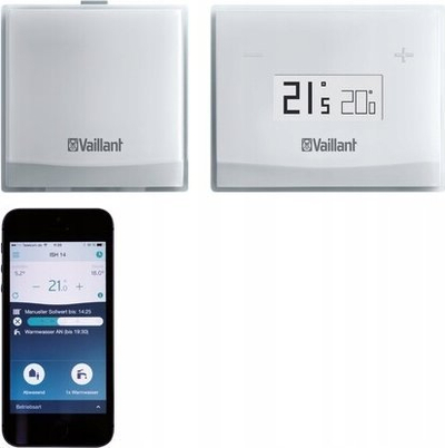 Termostat i zgjuar Vaillant eRELAX, wireless, me komandë nga aplikacioni, i bardhë