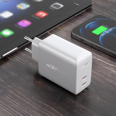 Karikues muri Acefast A8 PD, 2x USB-C, 40W, i bardhë