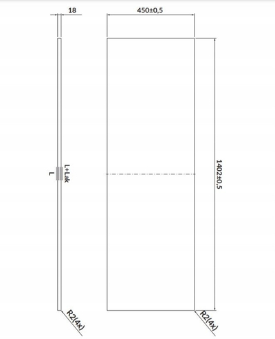 Banak banjo Cersanit Larga S932-041, 140.2x45 cm, rezistent ndaj lagështisë, gri