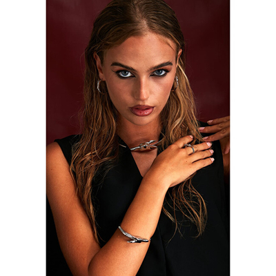Vathë për femra Trussardi T-Heritage TJAXB04, të argjendtë