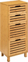 Dolap i nalt banjo Sicela, me 4 sirtarë, 40 x 30 x 97.5 cm, kafe bambu