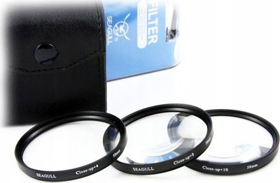 Set filtrash makro Seagull Close up, 62mm, +4 +8 +10, i zi