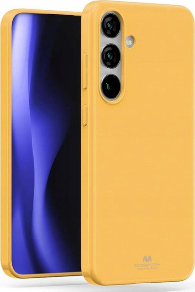 Mbrojtëse telefoni Mercury Jelly për Samsung S24 Plus, silikon, me shkëlqim, e verdhë