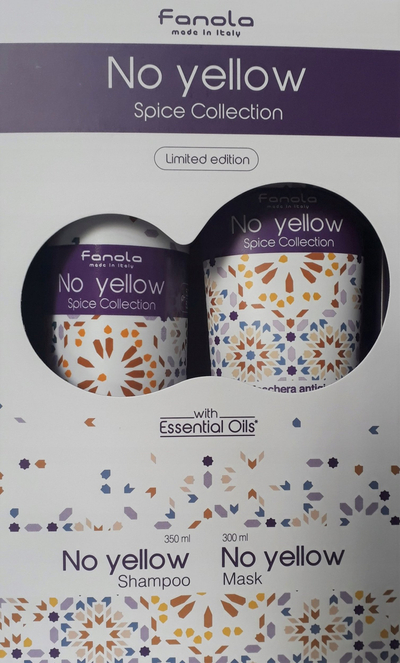Set flokësh Fanola No Yellow Spice Collection, shampo 350 ml, maskë trajtuese 300 ml, për gra