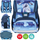 Çantë shkolle Herlitz Loop Cosmo Explorer, ergonomike, për 6-9 vjeç, blu