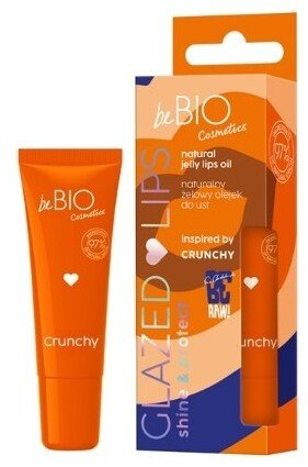 Vaj xheli për buzë beBIO Glazed Lips Crunchy, natyral, 10ml, portokalli