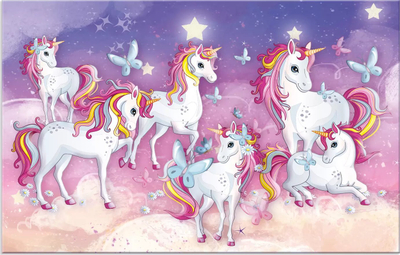 Bllok shkrimi HERMA Unicorn, set 3 copë, 55x35cm, shumëngjyrësh